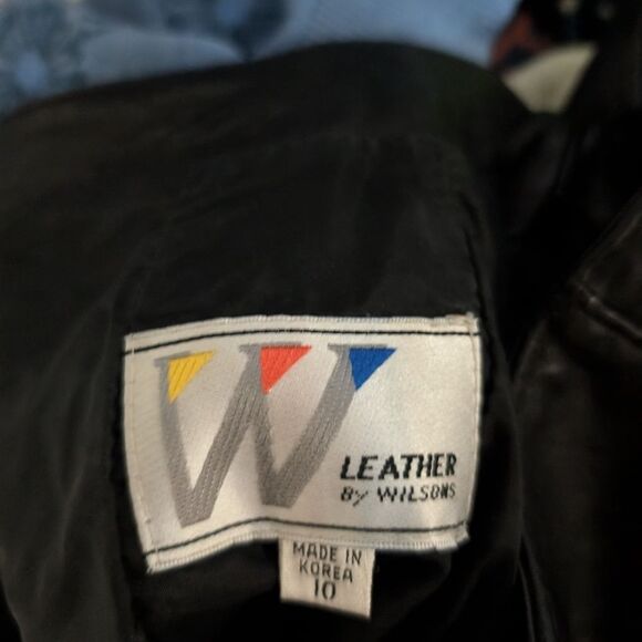 Vintage Wilsons Leather Black Soft Pencil Skirt Size 10 - Picture 6 of 6